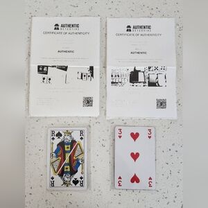 LV Card Limited Edition Authentic Playing Card w COA (Set Of 2)